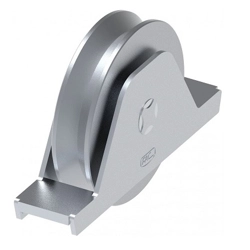 vendita online Ruota ø 90 mm. gola "v" con supporto 1 cuscinetto art.107 Accessori per cancelli e portoni Fac